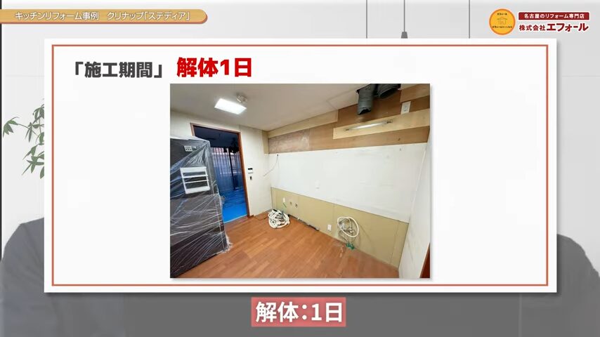 キッチンリフォーム 工事期間