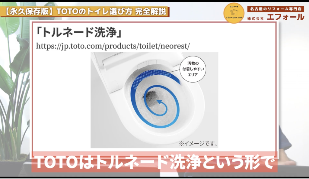 TOTOトイレ完全解説-トルネード洗浄