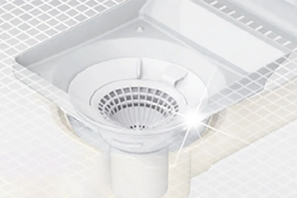 マンションリモデルバスルーム 排水口